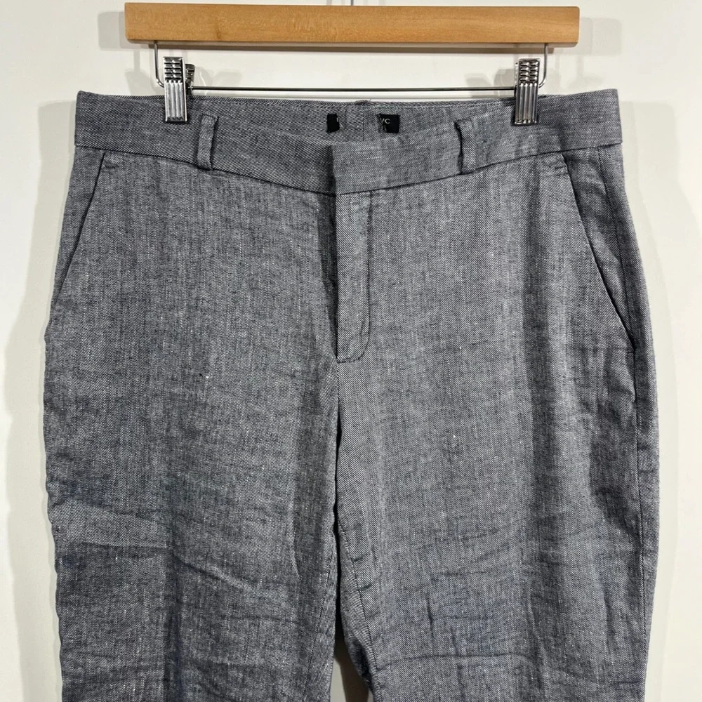 Banana Republic‎ Preppy Linen Cotton Straight Leg Trousers Pants Womens 10 Boho
